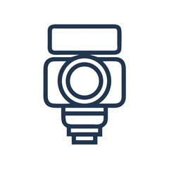 Isolated Camera Flash Icon Photography Equipment Minimal Vector Illustration Graphic Element