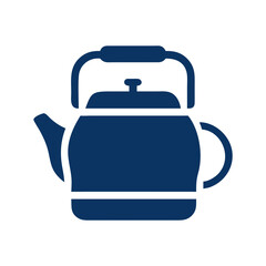 Obraz premium Blue Kettle Graphic Isolated On Black Background Illustration Art