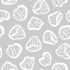 Vector seamless abstract pattern with hand drawn petals. Beautiful botanical design for textile, wallpaper, wrapping paper and backgrounds.