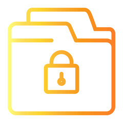 folder Line Gradient Icon