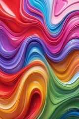 Obraz premium Vibrant, swirling, multi-colored paint texture