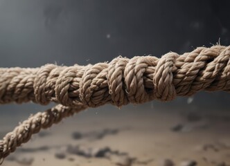 Frayed rope, near breaking point, under extreme tension ,  tension,  nautical