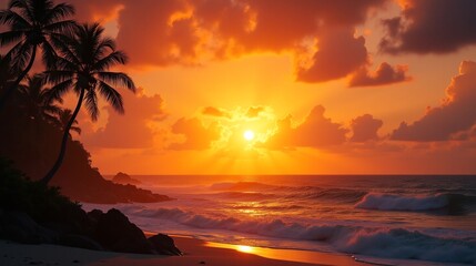 Sunset Symphony: Nature's Paintbrush