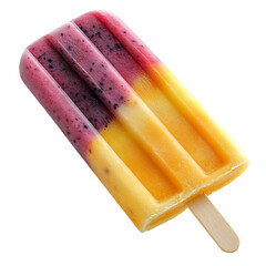 Crisp Iced Fruit Pop Acai Mango Fusion Isolated on Transparent Background