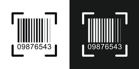 Barcode product distribution icon. Vector illustration on isolated transparent background. Business concept barcode pictogram vector in eps 10.