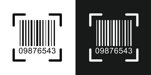 Barcode product distribution icon. Vector illustration on isolated transparent background. Business concept barcode pictogram vector in eps 10.