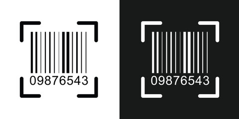 Barcode product distribution icon. Vector illustration on isolated transparent background. Business concept barcode pictogram vector in eps 10.