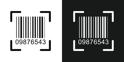 Barcode product distribution icon. Vector illustration on isolated transparent background. Business concept barcode pictogram vector in eps 10.