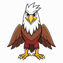 eagle cartoon isolated on white