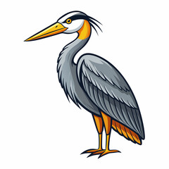 Fototapeta premium heron on a white background