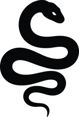 Fototapeta premium Set of coiled snake silhouettes in various poses vector illustration black shapes 