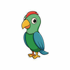 parrot on white background