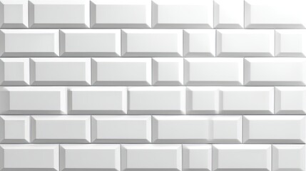 White Subway Tile Wall: A seamless backdrop of pristine white subway tiles, each with a subtle bevel for visual interest. The tiles are laid in a classic brick pattern.