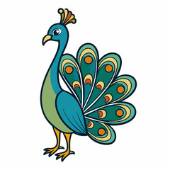 Fototapeta premium peacock vector illustration