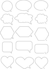 This illustration is a simple speech bubble frameset