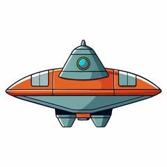 cartoon ufo rocket