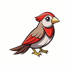 Obraz premium bird with a red ribbon