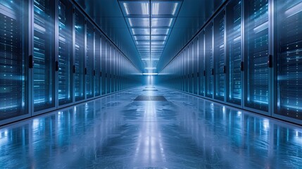 Fototapeta premium IT room/server room HD 8K wallpaper Photographic Image