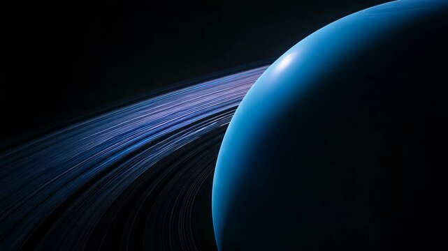 Majestic Uranus Rings and Planet A Stunning Celestial View of the Ice Giant's Atmosphere