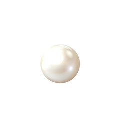 Obraz premium shiny natural white sea pearl with light effects isolated on transparent background