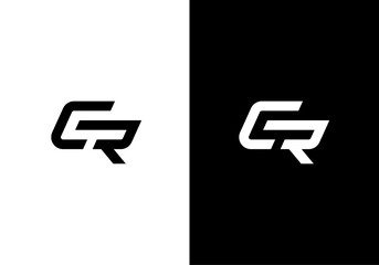CR, RC monogram logo design