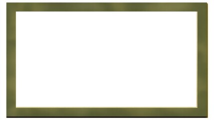 Obraz premium Gold Frame with White Background