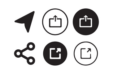 Share icon set. Connection symbol. Connect, data sharing. link symbol. Sharing sign. Arrow symbol. Vector Illustration eps 10