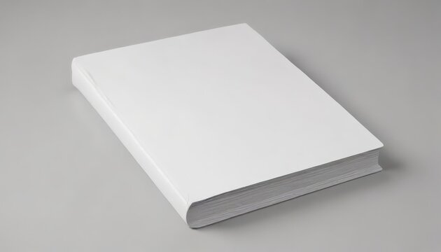 Blank book cover mockup, isolated white background,  design element,  graphic
