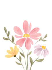 beautiful colorful watercolor flower bouquet images