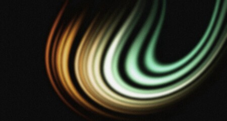 Dark color gradient shape background, grainy gradient luminous color splash wave, abstract noise texture gradient,  orange white green wide banner