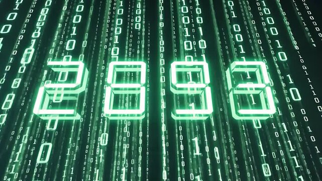Digital code display of 2591, futuristic background.  Possible stock photo use Technology, data, binary code