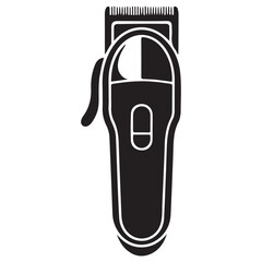 Electrical hair clipper or shaver Vector Black silhouettes. with white background