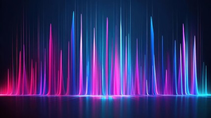 Abstract Glowing lines create a futuristic concept with Neon Effect