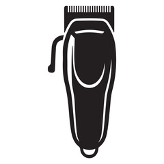 Electrical hair clipper or shaver Vector Black silhouettes. with white background