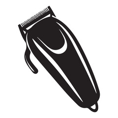Electrical hair clipper or shaver Vector Black silhouettes. with white background