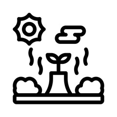 deforestation line icon