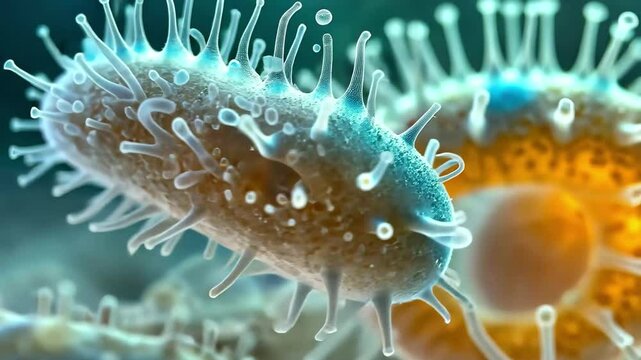 Polymorph microorganism observed under microscope showcasing detailed structure and unique features, Polymorph microorganism under microscope Organisms Unicellular Funny observation