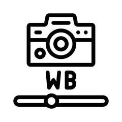 white balance line icon