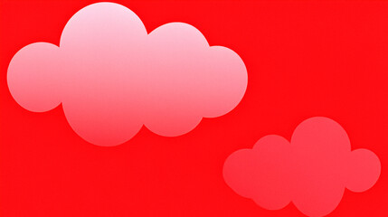 Abstract Red Background with Pink Gradient Clouds