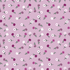 Floral seamless pattern ,flower branches seamless pattern , vector , illustration ,flowers pattern design Seamless flower pattern with colorful little flowers. Simple flat bright flowers background