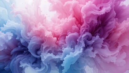 Fototapeta premium Swirling clouds of vibrant colors blend together in a dreamy and ethereal abstract composition.