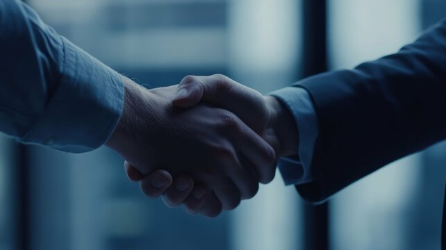 Business handshake for agreement or partnership is confirmed. - Powered by Adobe