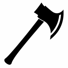  Axe icon black vector on white background.