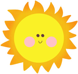 happy sun cartoon