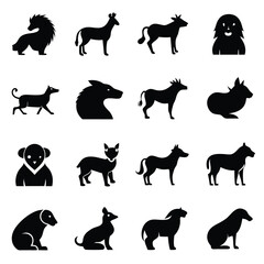 Animal vector icon set