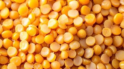 Close up Texture of Cooked Yellow Split Peas High Resolution Food Photography
