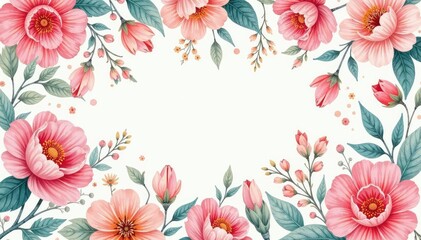 Obraz premium Delicate watercolor paisley floral pattern, soft tones, feminine, repeat