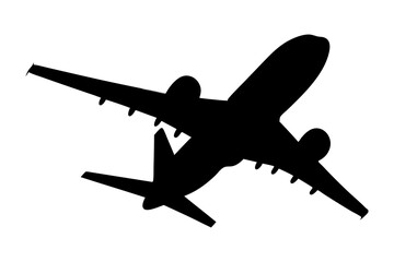 Airplane silhouette vector for travel design and aviation graphics download high resolution stock image 100 characters