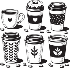 Coffee Silhouette Vector – Hot Drink and Mug Design

Steaming Coffee Cup SVG – Perfect for Café or Kitchen Decor

Minimalist Coffee Clipart – Mug, Beans, and Caffeine Art

Coffee Icon Set – Espresso, 