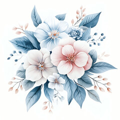 Elegant floral bouquet watercolor